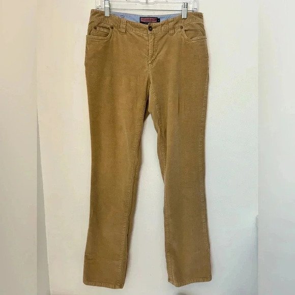 Vineyard Vines Pants - Vineyard Vines Women's sz 8 Tan Corduroy Pants Saylor Fit Straight Leg Mid Rise